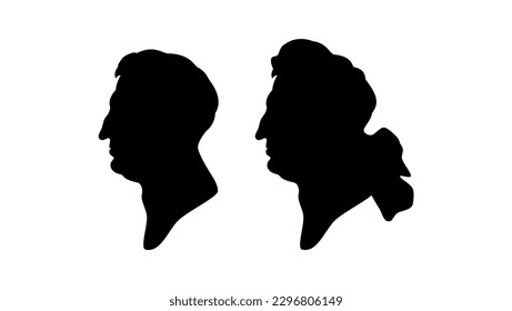 Louis XIV silhouette, high quality vector