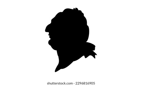 Louis XVI silhouette, high quality vector