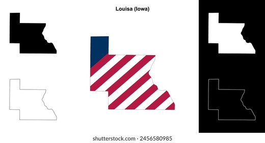 Mapa del condado de Louisa (Iowa)
