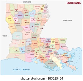 louisiana administrative map