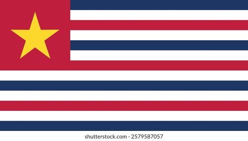 Louisiana (February 1861) Flag Vector Illustration Premium Quality