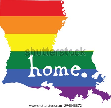 Louisiana gay pride vector state sign