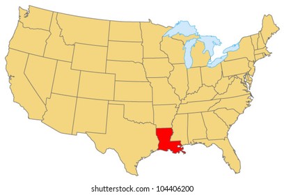 3,673 Louisiana Us Map Vector Images, Stock Photos & Vectors | Shutterstock