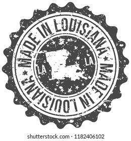 Louisiana Made In Map Travel Stamp Icon City Design Tourism Export Seal