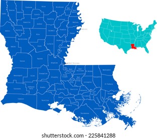 louisiana map