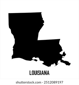 Louisiana-Karte. Abstraktes Design, Vektorgrafik