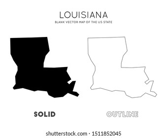 Louisiana Map. Blank Vector Map Of The Us State. Borders Of Louisiana For Your Infographic. Vector Illustration.