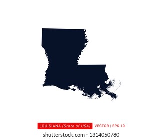 Louisiana Map Design Template