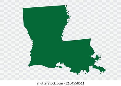 Louisiana Map Green Color On White Stock Vector (Royalty Free ...