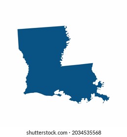 LOUISIANA map High Detailed on white background. Abstract design vector illustration eps 10