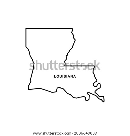 Louisiana map icon. Louisiana icon vector