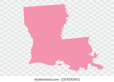 LOUISIANA Map Rose Color Background quality files png