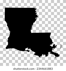 Louisiana map shape, united states of america. Flat concept icon symbol vector illustration .