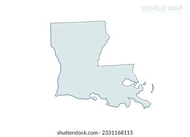 Louisiana Map Silhouette in White Background 8630392 Vector Art at Vecteezy