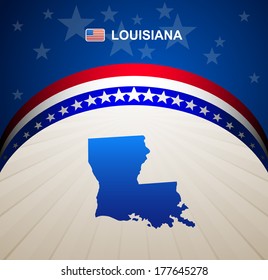 Louisiana map vector background