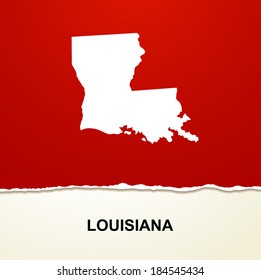 Louisiana map vector background