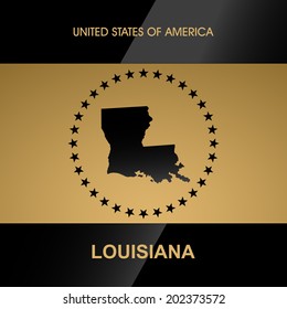 Louisiana map vector background