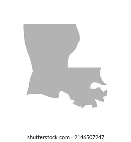 Louisiana map vector icon on white background