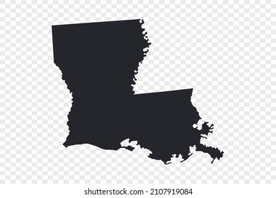 Louisiana map vector, Not isolated on transparent background