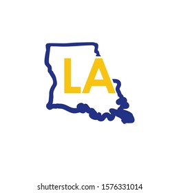 Louisiana Outline Logo Template 002