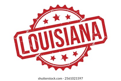 LOUISIANA red rubber stamp vector design.