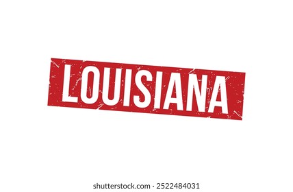 Louisiana Gummistempel, Vektorgrafik auf weißem Hintergrund.