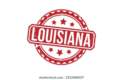 Louisiana rubber stamp vector illustration on white background.