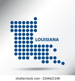 Louisiana State Abstract Dotted Map. Vector illustration.
