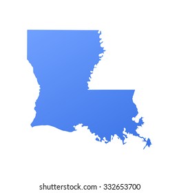 Louisiana state border,map