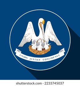 Louisiana state flag. Vector illustration.