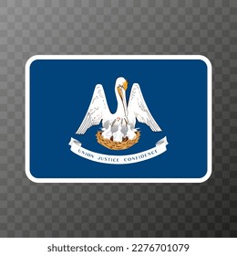 Louisiana state flag. Vector illustration.