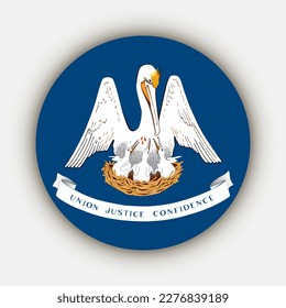 Louisiana state flag. Vector illustration.