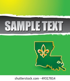 louisiana state green ripped banner