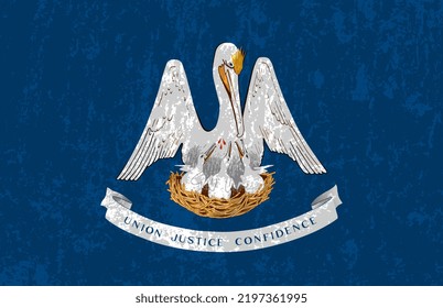 Louisiana-Nationalflagge. Vektorgrafik.