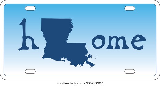 Louisiana state license plate vector