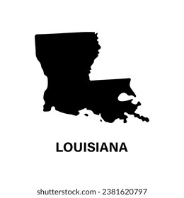 Louisiana state map silhouette icon