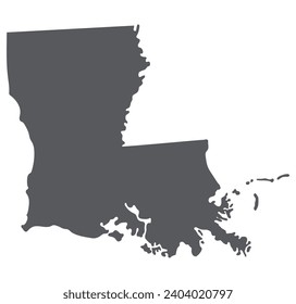 Louisiana state map. Map of the U.S. state of Louisiana.