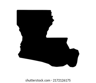 Louisiana state map. US state map. Louisiana silhouette symbol. Vector illustration