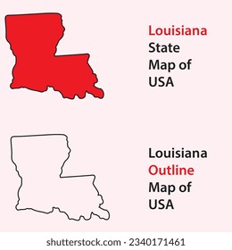 louisiana state map of usa