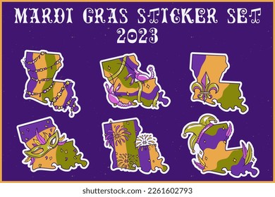 Printable Mardi Gras Stickers