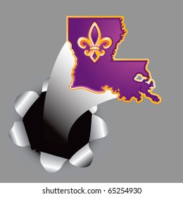 louisiana state ripped hole banner