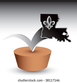louisiana state shape on patch