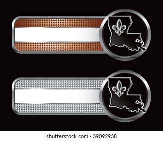 louisiana state symbol on striped banners