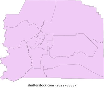 Louisiana State Vernon Parish vector Census Tract polygon based on Tiger 2020 Census Data