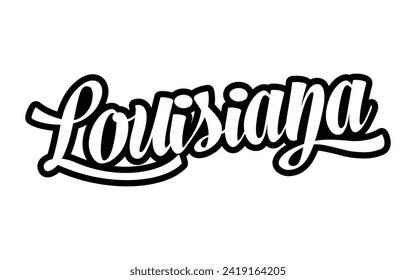 Louisiana text effect vector. Editable college t-shirt design printable text effect vector	