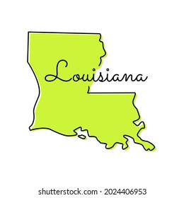 Louisiana - USA map vector stock illustration design template.