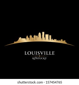 Louisville Kentucky city skyline silhouette. Vector illustration