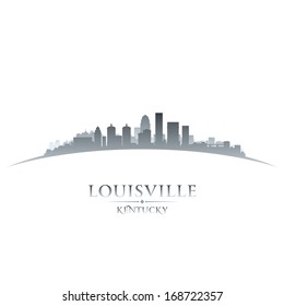 Louisville Kentucky city skyline silhouette. Vector illustration