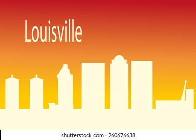 Louisville Kentucky city skyline silhouette. Vector illustration