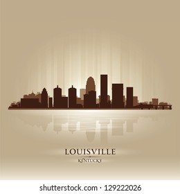 Louisville Kentucky Skyline City Silhouette